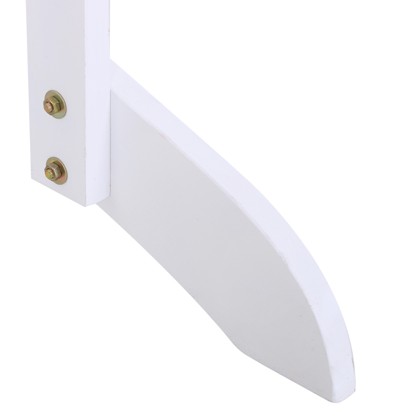 Outsunny Sedia da Giardino Adirondack in Legno Bianco, Con Porta Bicchieri, Impermeabile e Anti-Muffa, 97x72.5x93cm