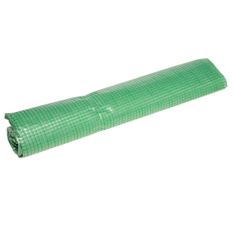 Outsunny Estufa de Jardim Terraço 180x90x90 cm Tipo Casa Tubo de Aço com 2 Janelas Estufa Pequena para Cultivo de Plantas Verde