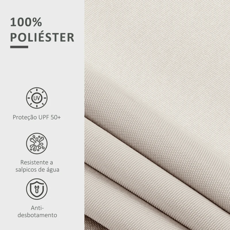 Outsunny Tecido de Substituição para Toldo 2,8x2,5 m Tecido de Reposição com Proteção UV 50+ Impermeável  Creme