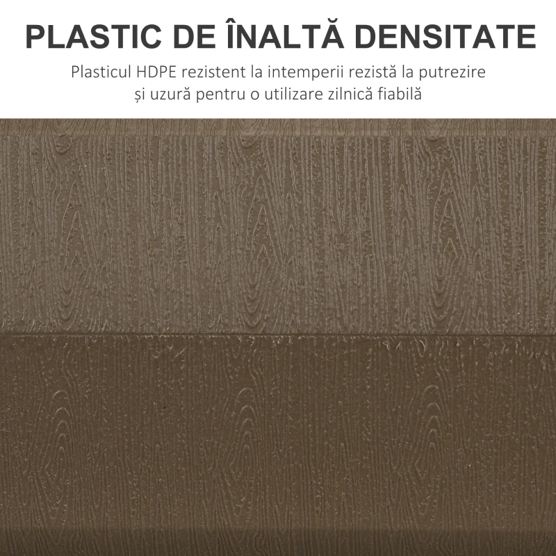 Outsunny Bază pentru Umbrelă de Grădină cu Mâner Încorporat și Duză Laterală, 49x49x36.5 cm, Maro