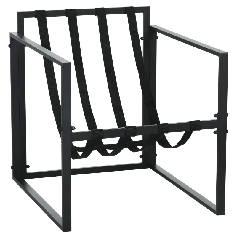Outsunny Gartenmöbel-Set, 1 Glastisch, 2 Sessel. 1 Sofa, wetterbeständig,114 cm x 70 cm x 67 cm, Grau+Schwarz