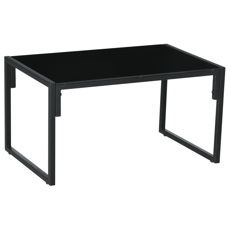 Outsunny Gartenmöbel-Set, 1 Glastisch, 2 Sessel. 1 Sofa, wetterbeständig,114 cm x 70 cm x 67 cm, Grau+Schwarz