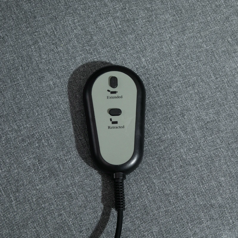 HOMCOM elektrischer Aufstehsessel Massagesessel mit Wärmefunktion Sessel mit Aufstehhilfe relaxsessel mit Fernbedienung Leinen Grau 90 x 91 x 106 cm