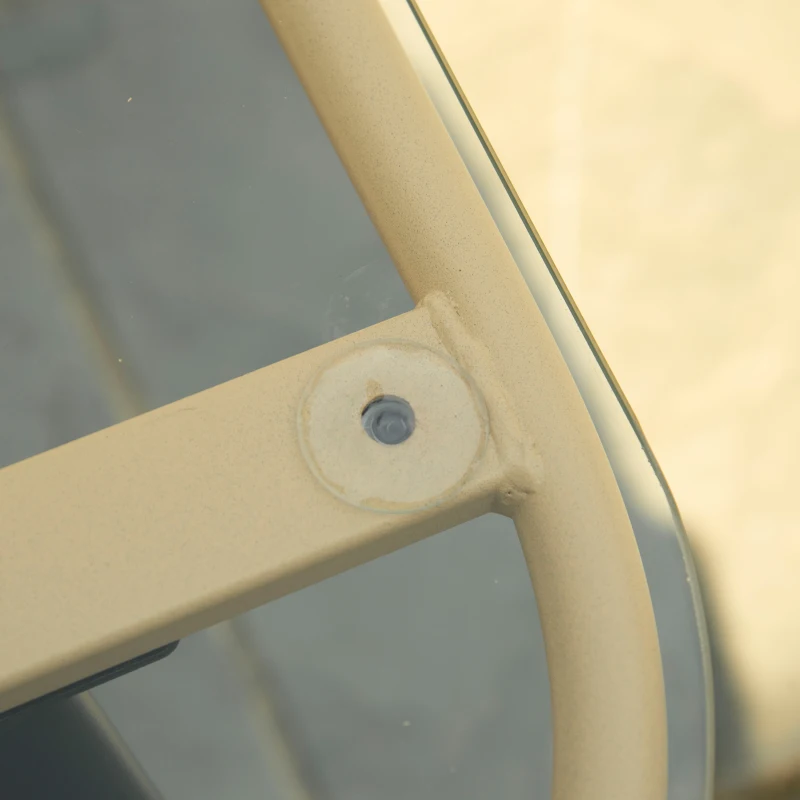 Outsunny Set Mobilier de Grădină din 4 Piese cu Canapea, 2 Fotolii cu Perne Lavabile și Măsuță, 120x65x78 cm, Bej