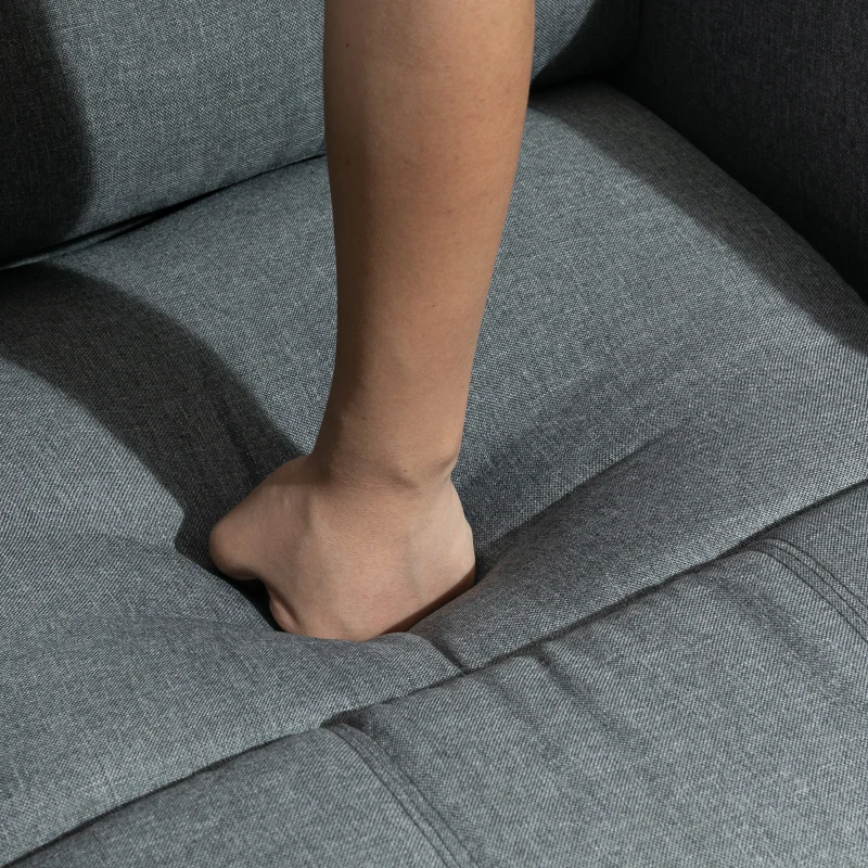 HOMCOM Massagestoel verwarmingsfunctie massagestoel opstafunctie afstandsbediening linnen