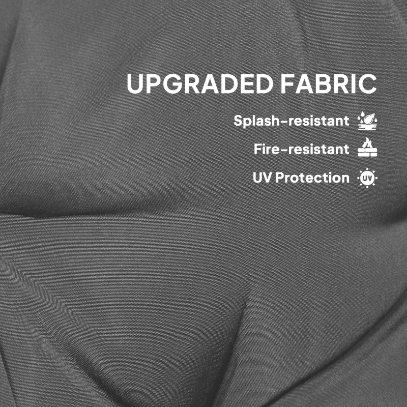 Outsunny Set of Two Φ60cm Outdoor Cushions - Dark Grey