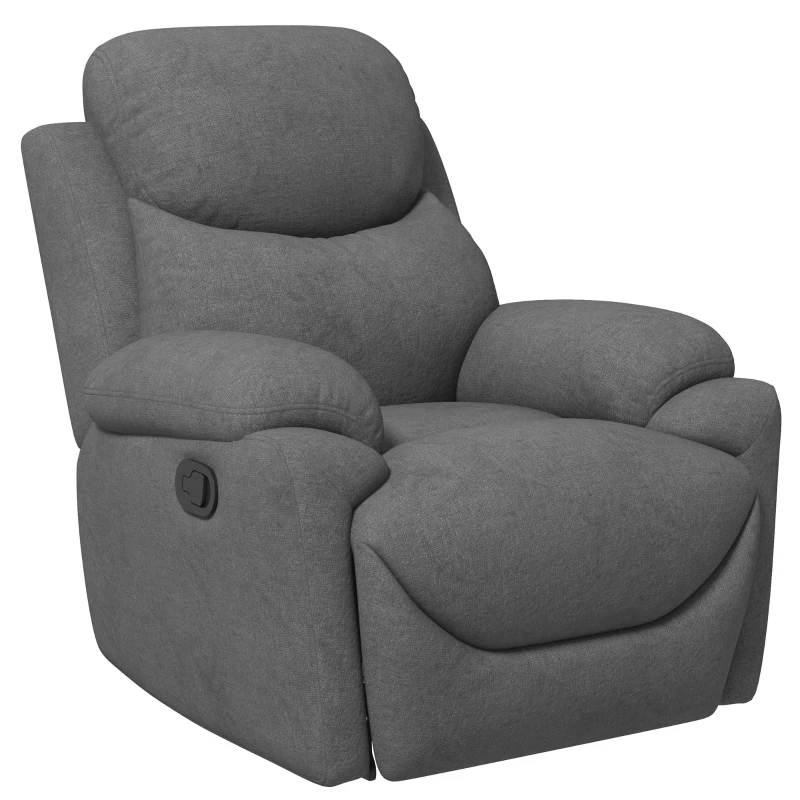 HOMCOM Relaxstoel, TV-stoel met ligfunctie en stoffen bekleding(m-11)