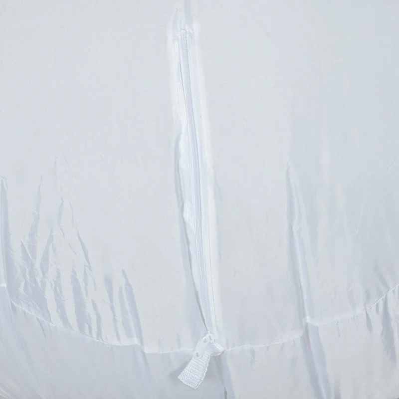 HOMCOM 3er-Set aufblasbare Weihnachtsbäume, inkl. Gebläse, In- und Outdoor, inkl. Befestigungsmaterial, Weiß+Gold