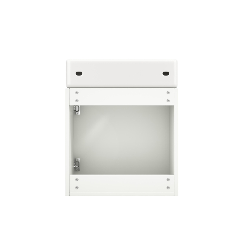 Mobilă de baie cu lavoar și dulap sub lavoar, suspendat, cu spațiu de depozitare, 46x26x56 cm, Alb