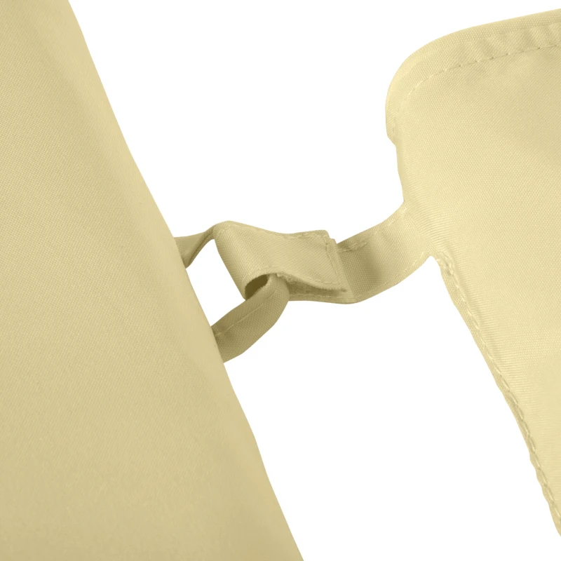 Outsunny Almofada para Espreguiçadeira 198x53x5cm Almofada Suave para Espreguiçadeira Dobrável Acolchoada para Exterior Jardim Pátio Creme