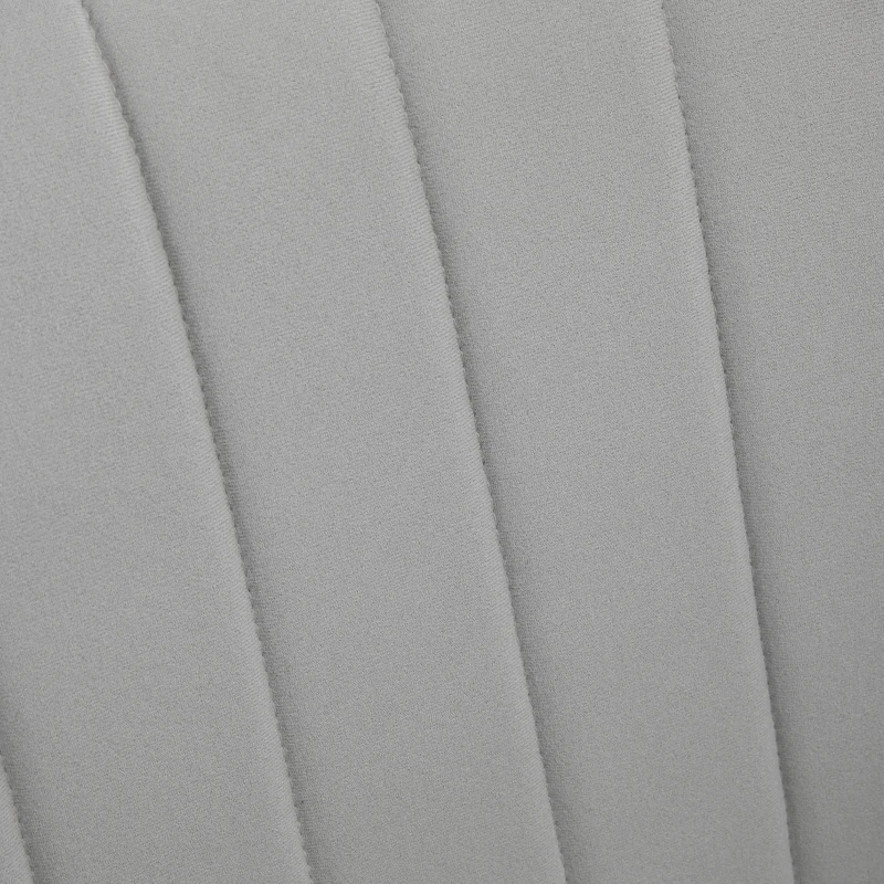 HOMCOM Poltrona de Sala de Estar Estofada em Couro Sintético e Veludo com Apoios para os Braços Pés Dourados 64x62x72,5 cm Cinza
