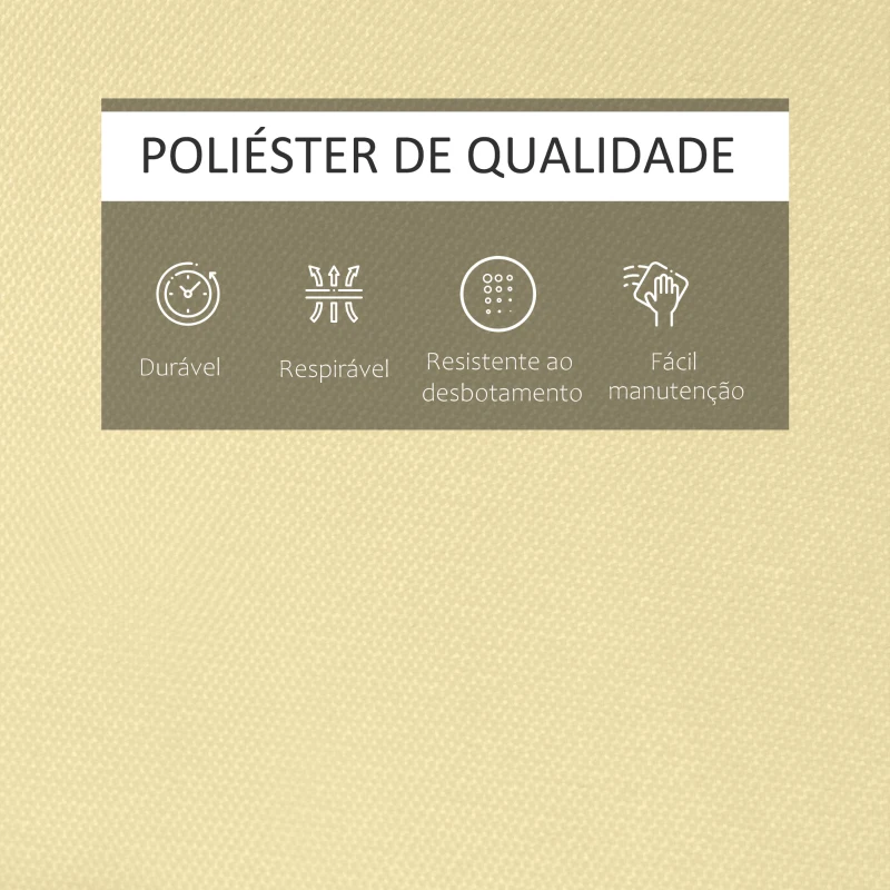Outsunny Almofada para Espreguiçadeira 198x53x5cm Almofada Suave para Espreguiçadeira Dobrável Acolchoada para Exterior Jardim Pátio Creme