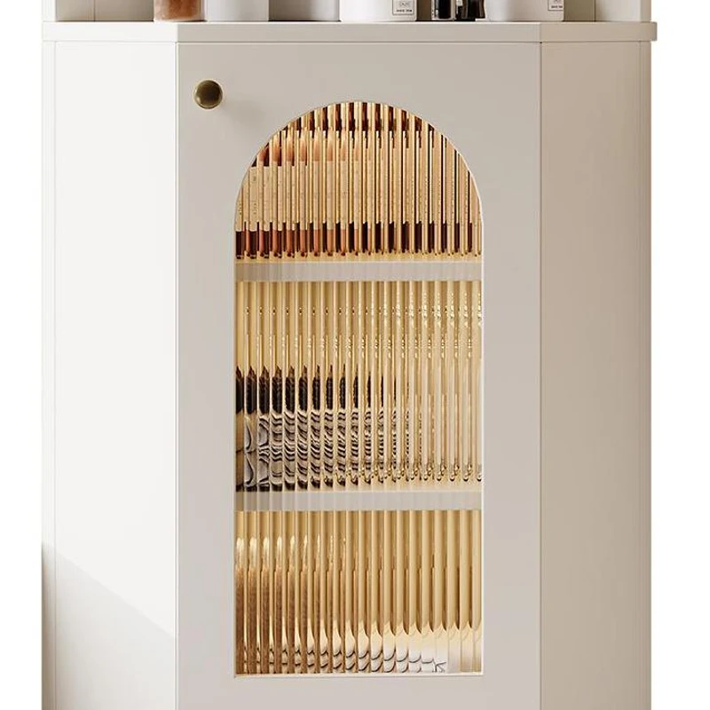 Armoire de salle de bain avec bande lumineuse, armoire d'angle avec espace de rangement, 45×45×166,6 cm, Blanc