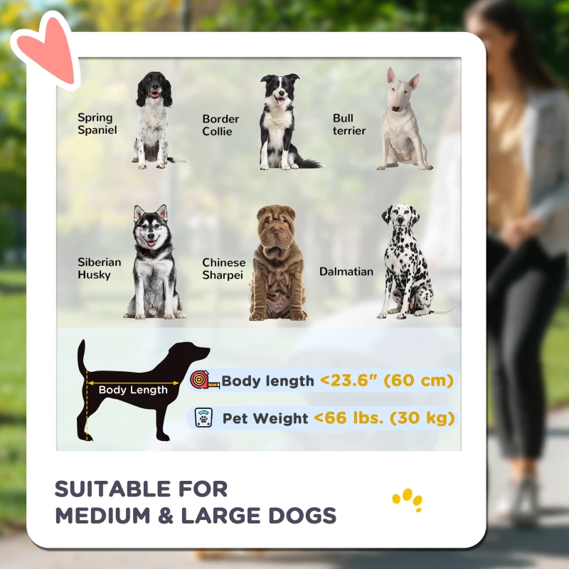 PawHut Foldable Pet Stroller, with Universal Wheels, Shock Absorber, for Medium and Large Dogs - Red(m-5)