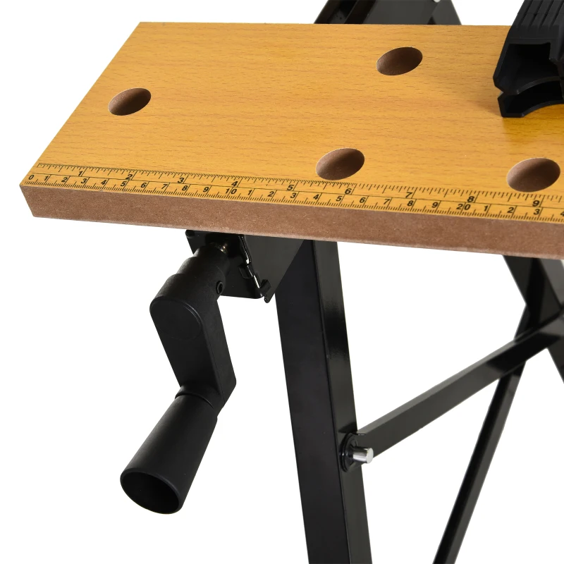 DURHAND Bancada de trabalho dobrável com braçadeiras Uso Doméstico Ferro MDF 70 kg 56x62x75 cm