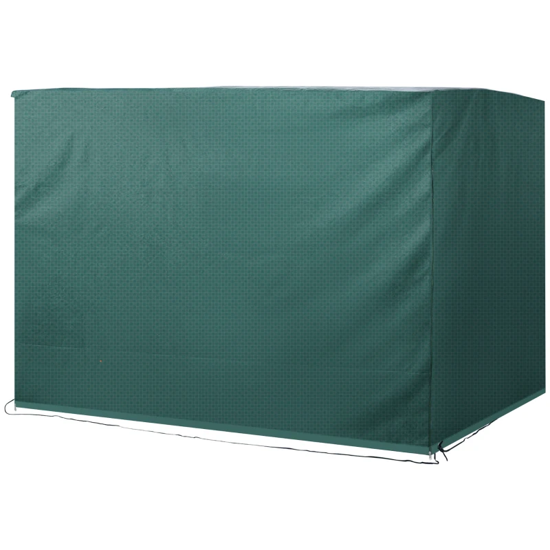 Outsunny Patio 3 Seater Swing Chair Bench Cover Outdoor Garden Furniture Rain Protection Cover Protector Waterproof Anti-UV, 215L x 155W x 150Hcm, Dark Green