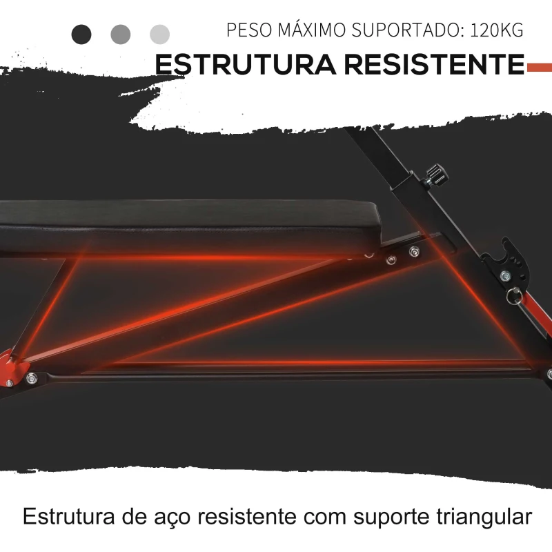 HOMCOM Banco de halteres inclinavel com 4 níveis de altura ajustável multifuncional para treinamento completo 64x146x73,5-85cm