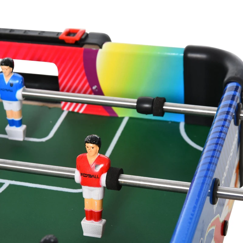 HOMCOM Mesa de Jogos Dobrável 4 em 1 Matraquilhos Hóquei de Mesa Bilhar Pingue-Pongue e Acessórios Incluídos 86,5x43,5x64 cm Multicor