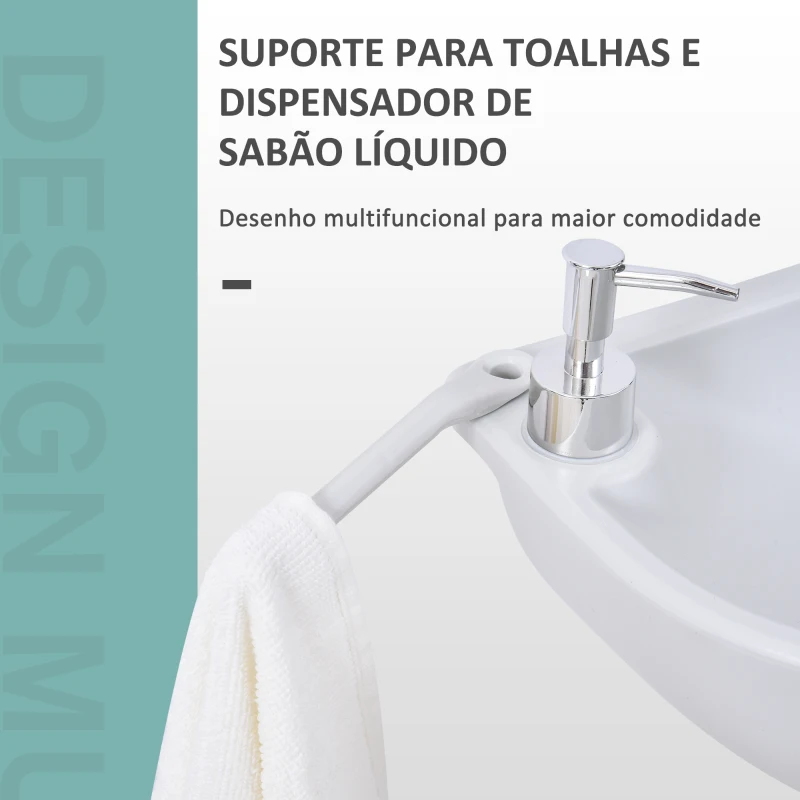 Outsunny Lavatório Portátil para Campismo com Depósito de Água de 17L Dispensador de Sabão e 2 Rodas 51x33,5x103 cm Cinza Claro