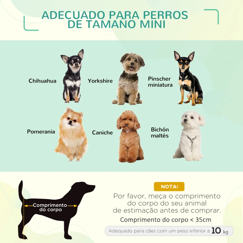 PawHut Cama para Animais de Estimação Cama Elevada para Cães Gatos Portátil Tecido Transpirável para Exterior Interior 64x46x18cm Vermelho