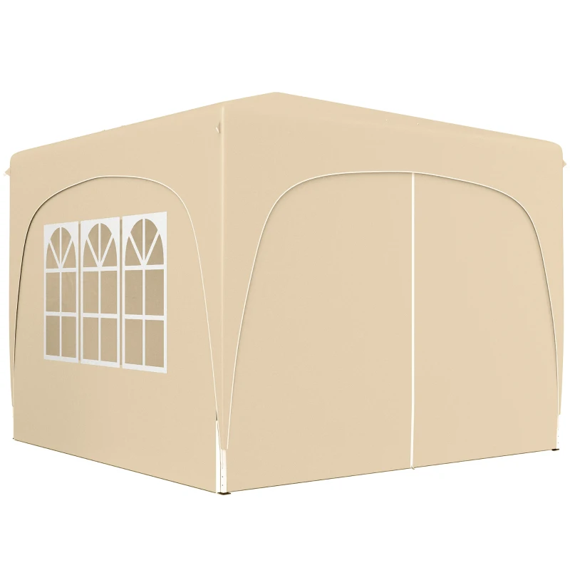 Outsunny 3 x 3m Pop-Up Gazebo Shelter, with Accessories - Sand