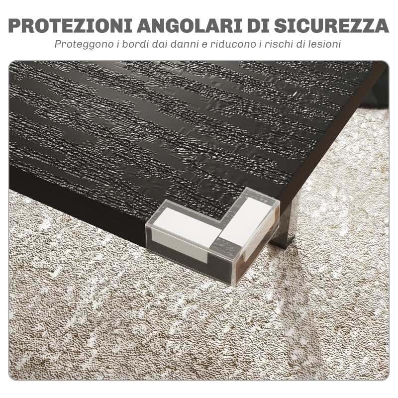 HOMCOM Tavolo Allungabile 4-6 Posti Espandibile da 120-160 cm con Gambe in Acciaio, Nero