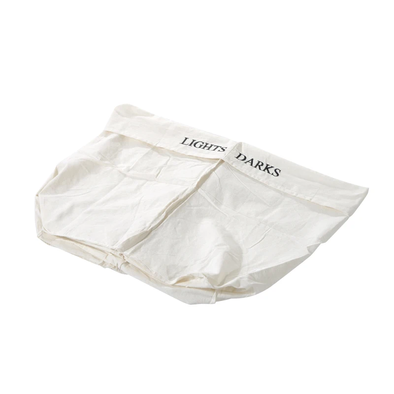 HOMCOM Cesto de Roupa de Bambú Capacidade de 100L Cesta para Roupa Suja Retangular com Tampa Removível Bolsa com 2 Compartimentos 52x32x63cm Bambú