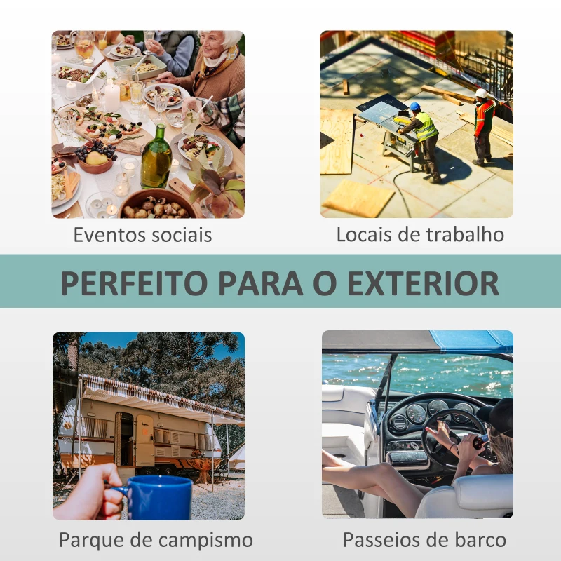 Outsunny Lavatório Portátil para Campismo com Depósito de Água de 17L Dispensador de Sabão e 2 Rodas 51x33,5x103 cm Cinza Claro