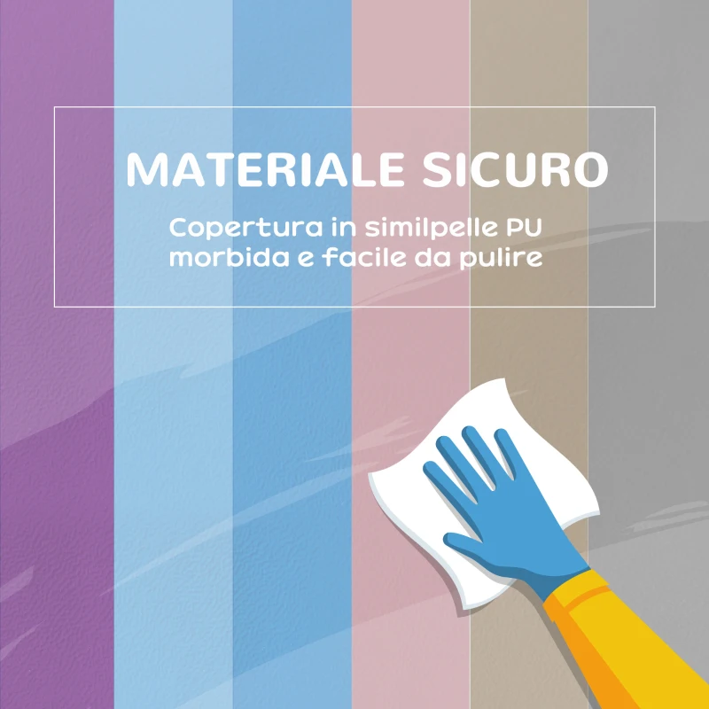 HOMCOM Set 12 Cubi Giocattolo Morbidi per Bambini 12-36 Mesi in PU ed EPE, 20x20x20 cm, Multicolore