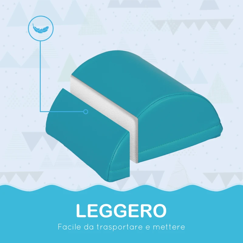 HOMCOM Set Costruzioni Morbide per Bambini 1-3 Anni con 11 Forme in PU e EPE Multicolore