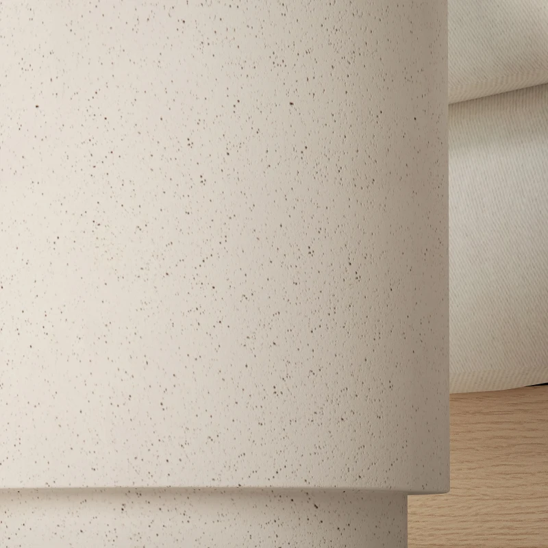 HOMCOM Stolik pomocniczy w wyglądzie betonu 37 cm x 37 cm x 43 cm Anorganiczny proszek rudny Szary