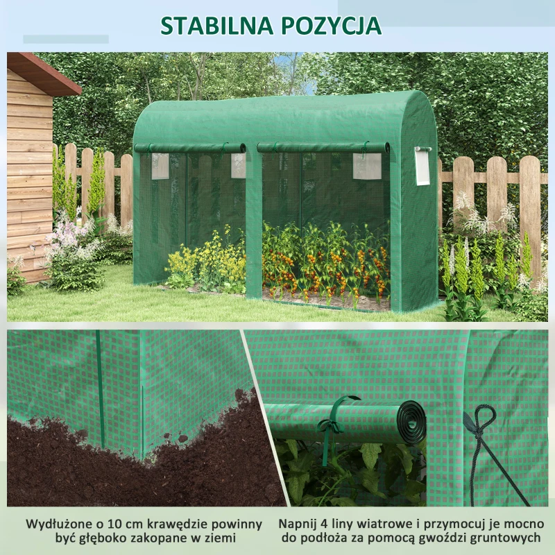 Szklarnia foliowa Outsunny cieplarnia na pomidory