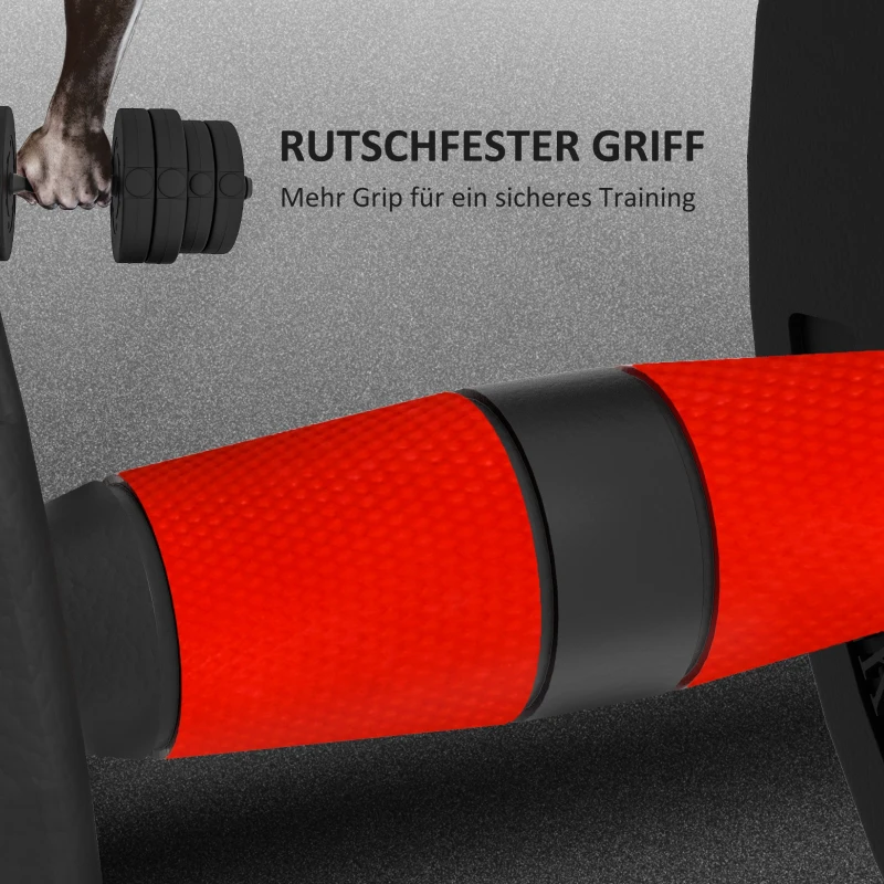 HOMCOM 2 in 1 Hanteln Set 30 kg verstellbare Kurzhantel & Langhantel professionell Dumbbell Krafttraining Schwarz