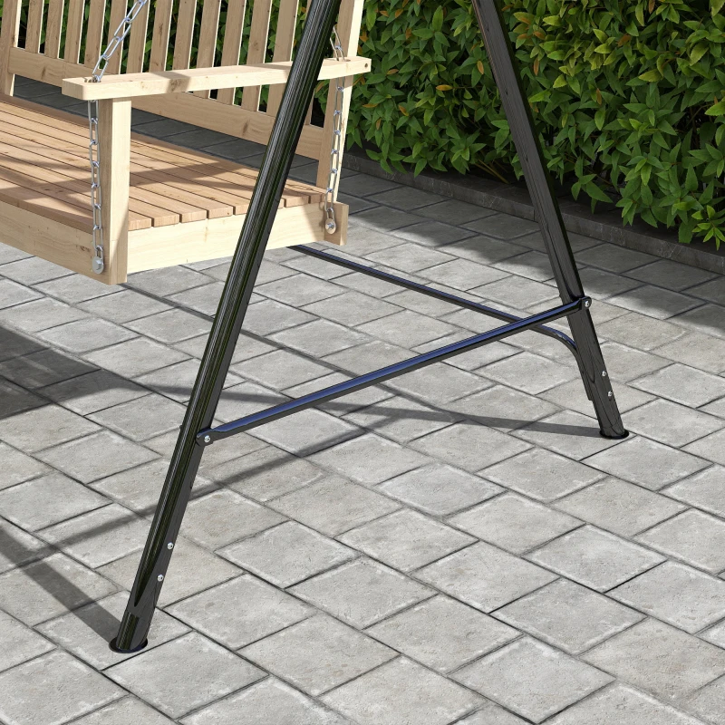 Outsunny Suporte para Baloiço de Metal Estrutura de Baloiço Resistente com Pés em Forma de A Carga 220 kg  172x126x170 cm Bronze
