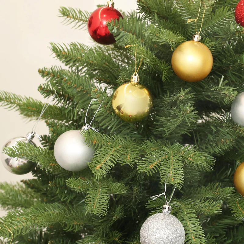 HOMCOM Weihnachtsbaum, Alpentanne, naturgetreu, breit & üppig, 180 x Φ105 cm, Grün