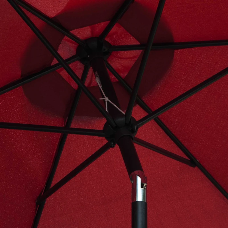 Outsunny Umbrela de Gradina cu Inclinare, Deschidere cu Manivela Φ2.6x2.35m