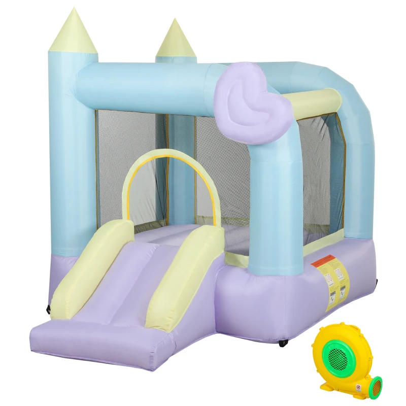 AIYAPLAY Castel Gonflabil pentru Copii 3-8 Ani cu Tobogan și Kit de Reparații, 250x165x200 cm, Multicolor(m-10)