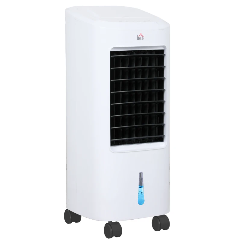 HOMCOM Refroidisseur d'air par évaporation portable 3 en 1 avec oscillation automatique, minuterie 7,5 heures, télécommande