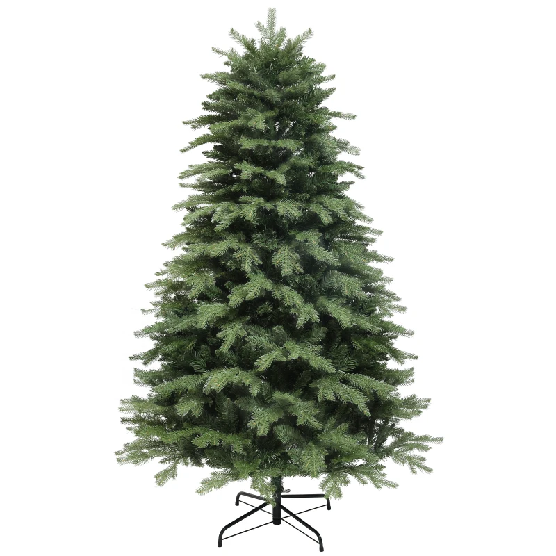 HOMCOM Weihnachtsbaum, Alpentanne, naturgetreu, breit & üppig, 180 x Φ105 cm, Grün