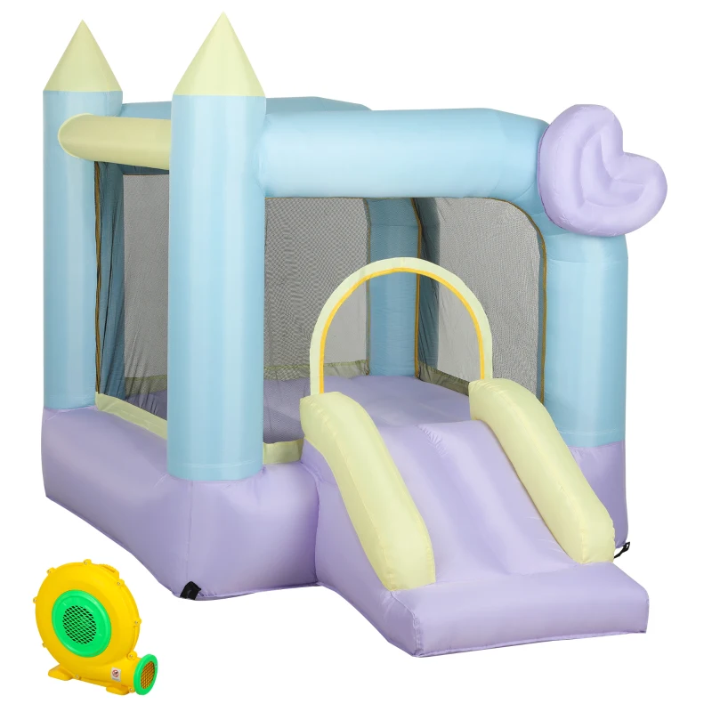 AIYAPLAY Castel Gonflabil pentru Copii 3-8 Ani cu Tobogan și Kit de Reparații, 250x165x200 cm, Multicolor(m-11)