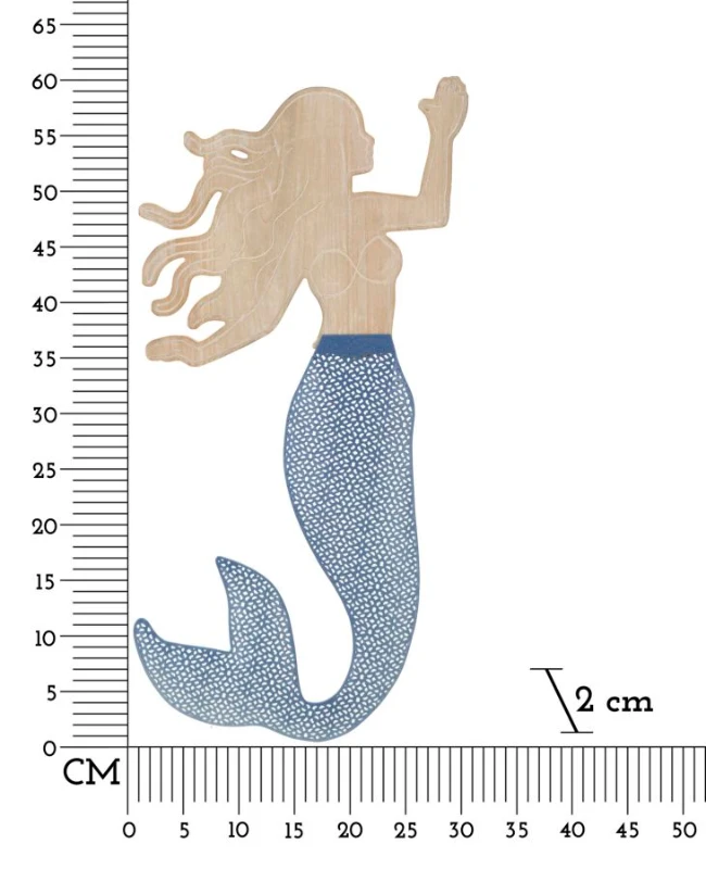 Mauro Ferretti  Panou De Perete Sirenă cm 30,5X2X60