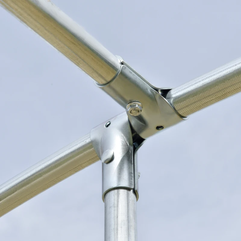 PawHut Walk In Chicken Run Galvanised Chicken Coop Hen Poultry House Cage Pet Playpen Garden with Water-Resist Cover, 2.8 x 1.9 x 2m