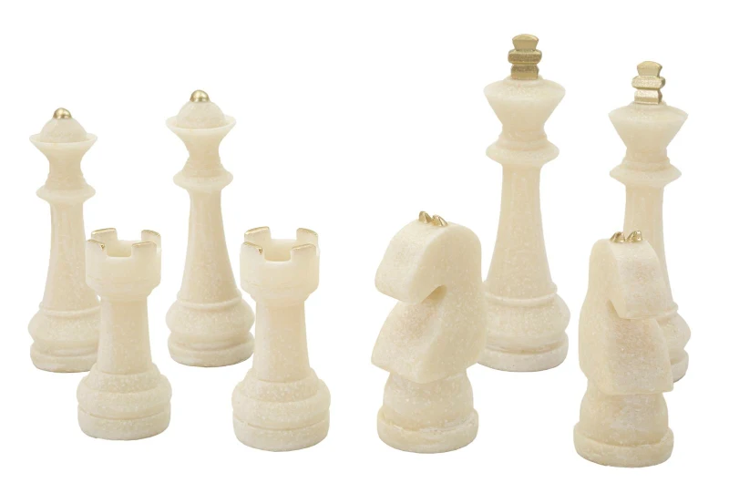 Mauro Ferretti Set Joc Sah 8 Buc Asortat cm Ø 4,4X9,2-4,3X13,3-5X16-X4,5X10,3