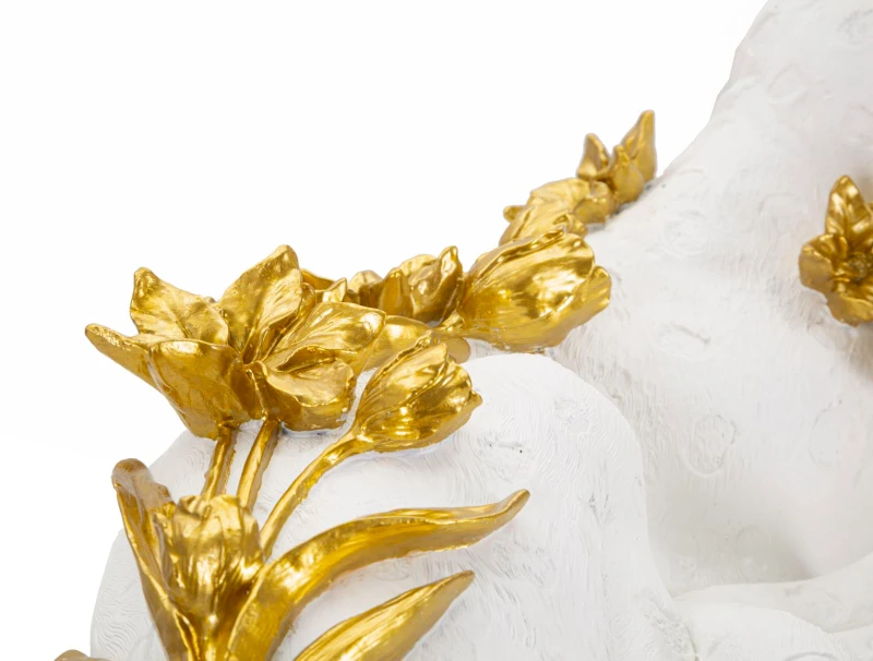 Mauro Ferretti Leopard Alb/Aurii cm 53X21,5X24