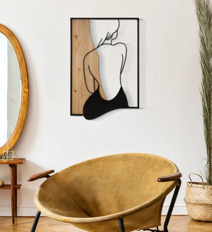 Mauro Ferretti Panou De Perete Beauty Fier Si Lemn 60X2X90