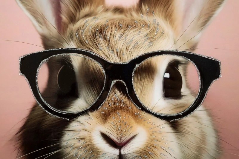 Mauro Ferretti Pictura De Perete Lăcuit Cu Rama Iepure cm 62,5X2,8X62,5