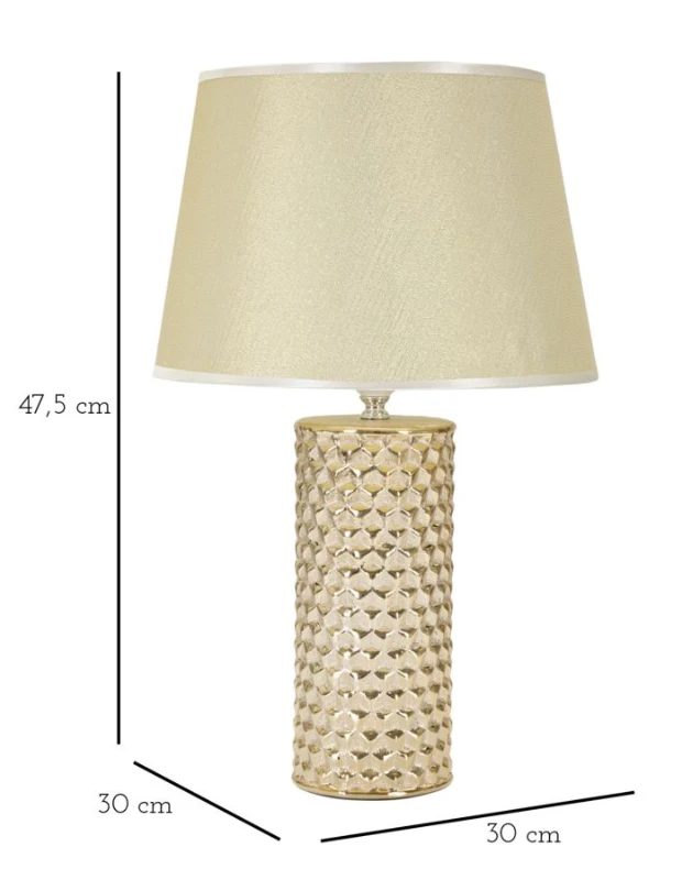 Mauro Ferretti Lampă De Masa Glam Aurie cm Ø 30X47,5