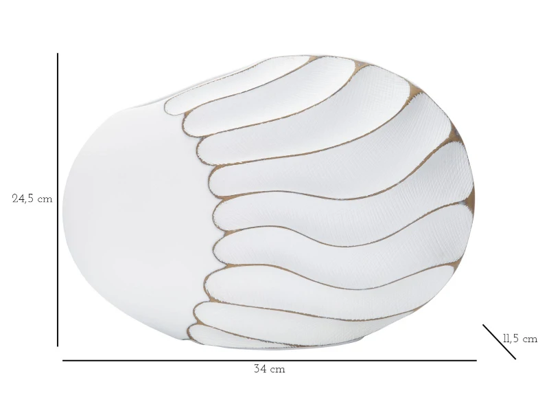 Mauro Ferretti Vaza Poliresina cm 34X11,5X24,5