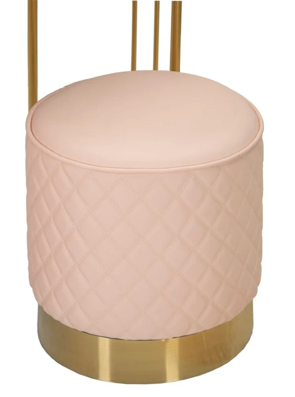 Mauro Ferretti Masa De Camera Roz  Cu Taburet cm 120X40X75 (Dimensiune Taburet Ø36X39)