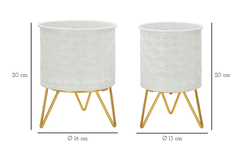 Mauro Ferretti Set Carly Suport Vaza 2 Buc cm Ø 16X20-13X20